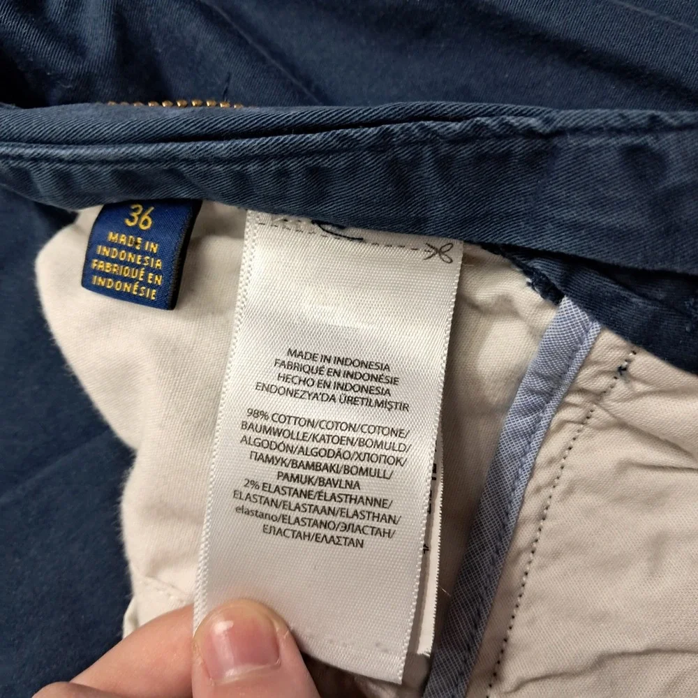 Polo Ralph Lauren Mens Stretch Classic Fit Chino Shorts Navy‎ Blue Size 36
